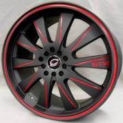 White Diamond 975 Black with Red Accent