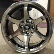 White Diamond 6011 Machined Black Wheels